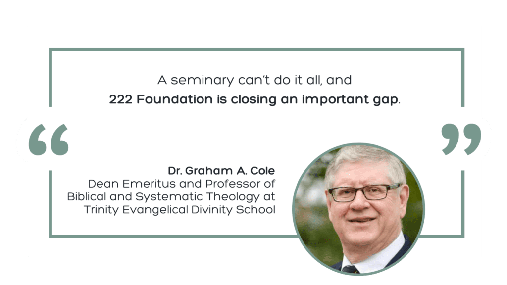 Testimonial by Dr. Graham A. Cole, Dean Emeritus and Professor of Biblical and Systematic Theology at Trinity Evangelical Divinity School